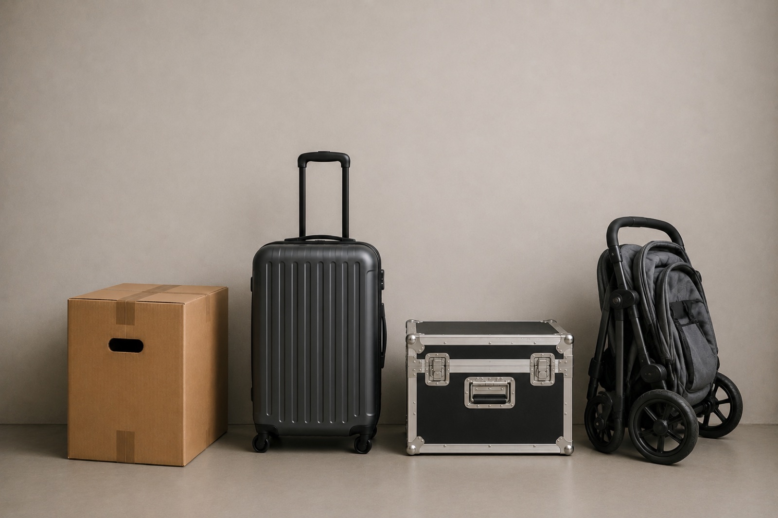 Storage box, suitcase or hardcase